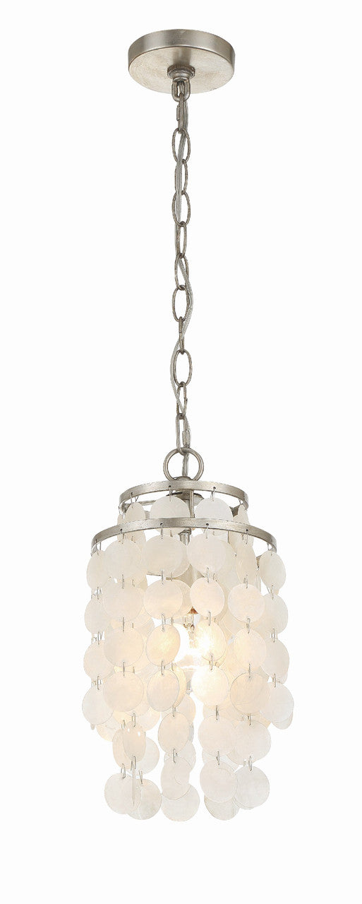 Crystorama Brielle 1 Light Antique Silver Mini Chandelier BRI-3000-SA