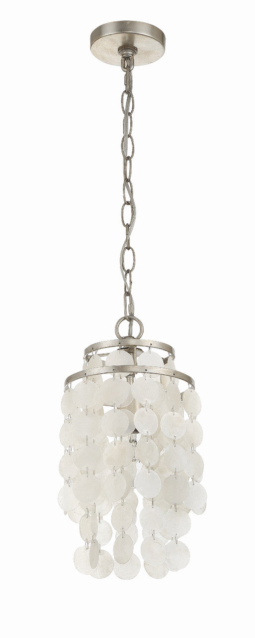 Crystorama Brielle 1 Light Antique Silver Mini Chandelier BRI-3000-SA