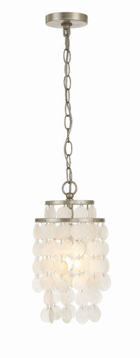 Crystorama Brielle 1 Light Antique Silver Mini Chandelier BRI-3000-SA