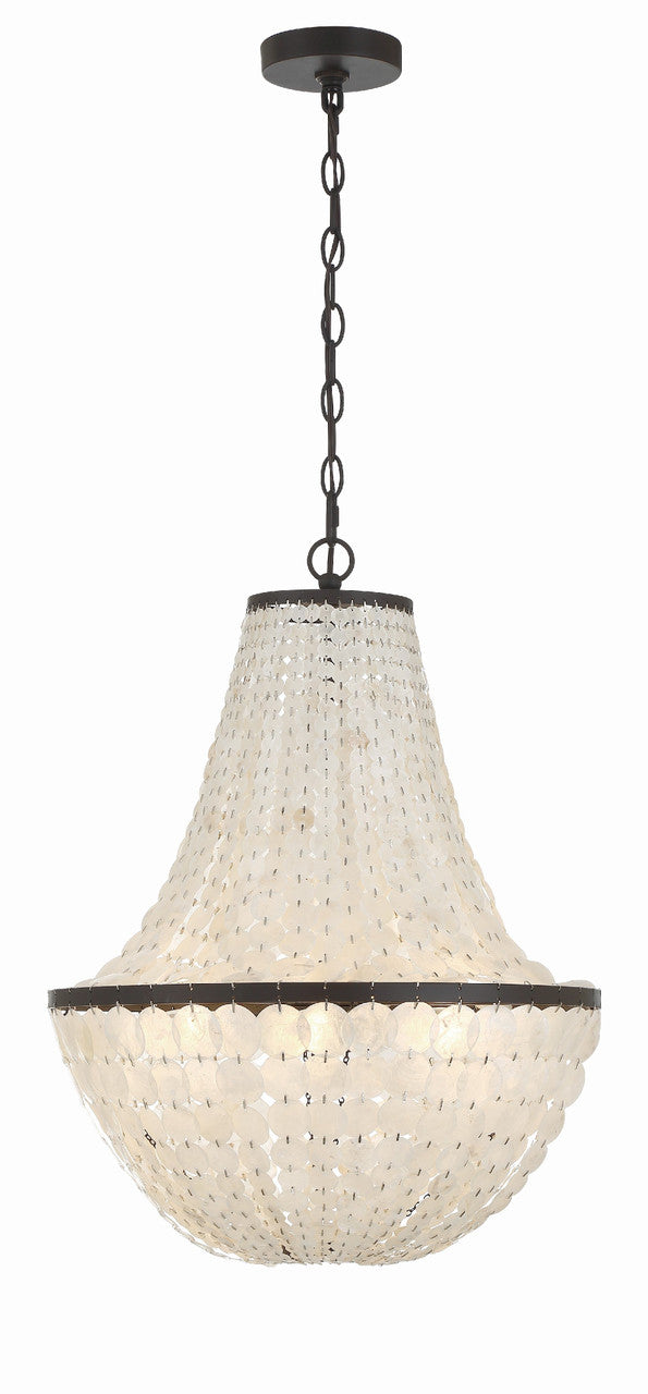 Crystorama Brielle 6 Light Dark Bronze Chandelier BRI-3006-DB