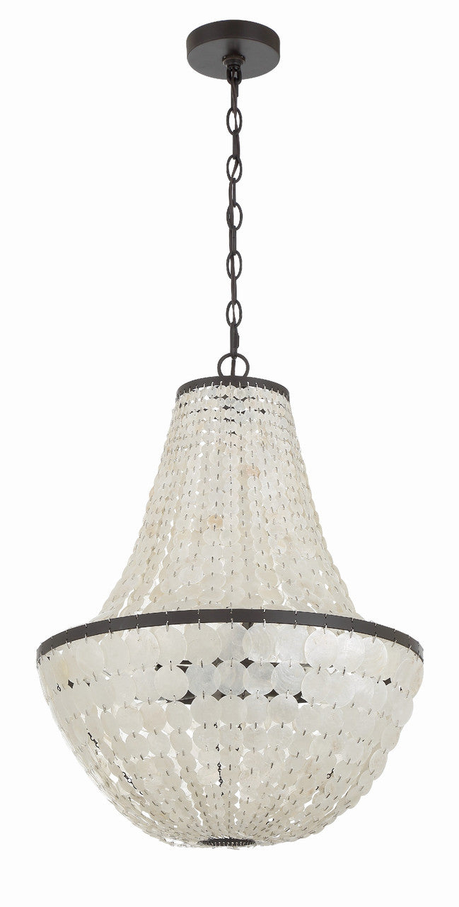 Crystorama Brielle 6 Light Dark Bronze Chandelier BRI-3006-DB