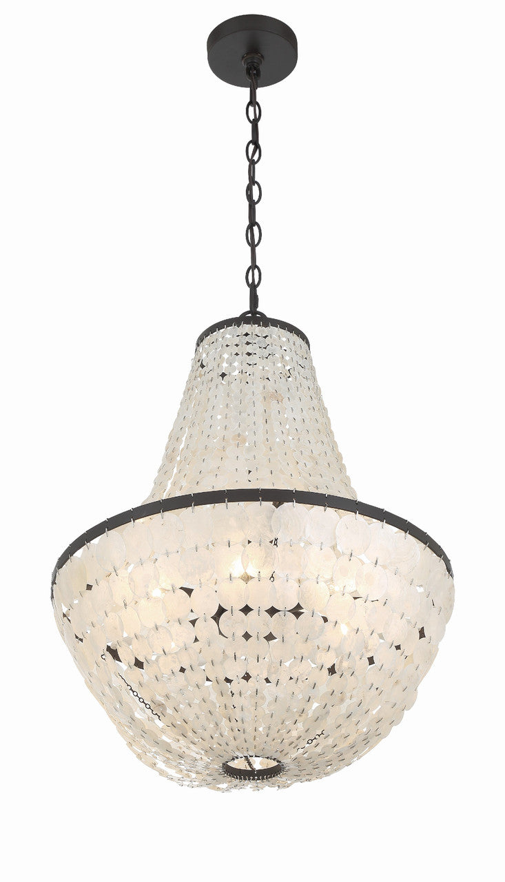 Crystorama Brielle 6 Light Dark Bronze Chandelier BRI-3006-DB