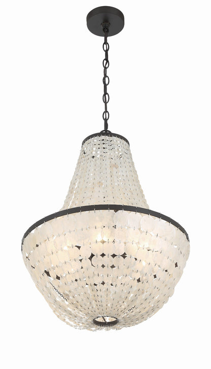 Crystorama Brielle 6 Light Dark Bronze Chandelier BRI-3006-DB