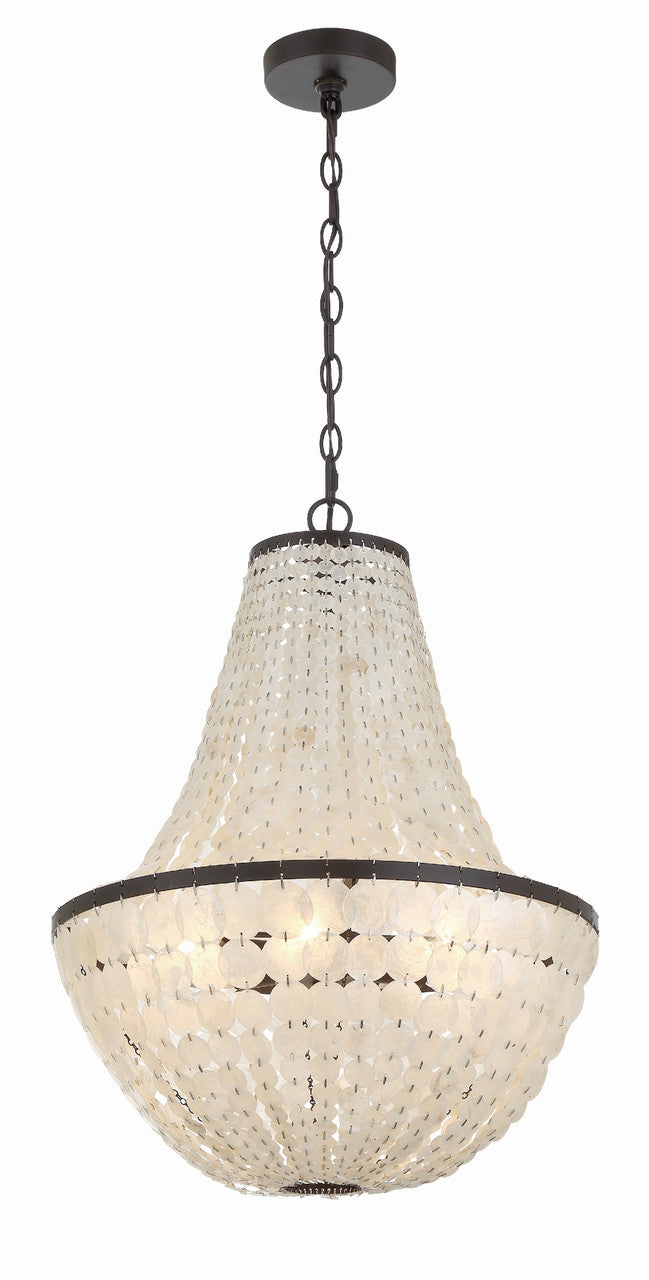 Crystorama Brielle 6 Light Dark Bronze Chandelier BRI-3006-DB