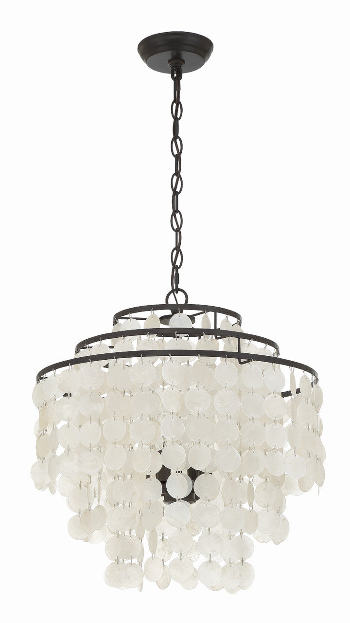 Crystorama Brielle 4 Light Dark Bronze Chandelier BRI-3008-DB