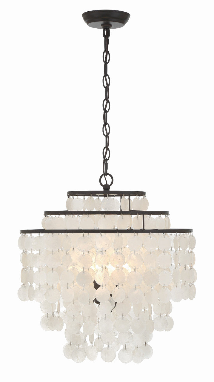 Crystorama Brielle 4 Light Dark Bronze Chandelier BRI-3008-DB