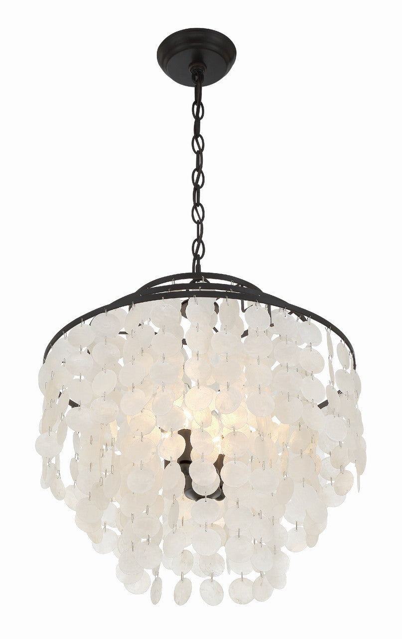 Crystorama Brielle 4 Light Dark Bronze Chandelier BRI-3008-DB