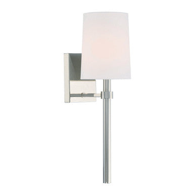 Crystorama Bromley 1 Light Polished Nickel Wall Mount BRO-451-PN