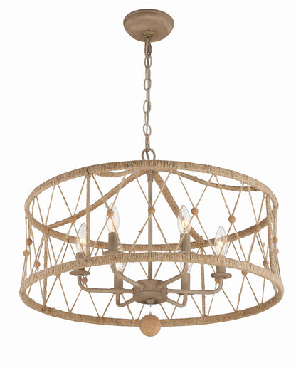 Crystorama Brixton 6 Light Burnished Silver Chandelier BRX-B7906-BS