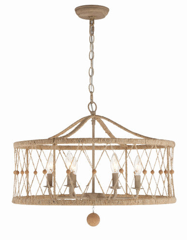 Crystorama Brixton 6 Light Burnished Silver Chandelier BRX-B7906-BS