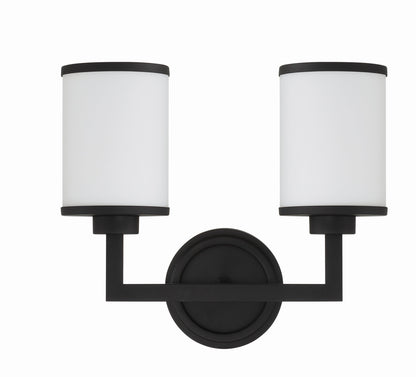 Crystorama Bryant 2 Light Black Forged Wall Mount BRY-8002-BF