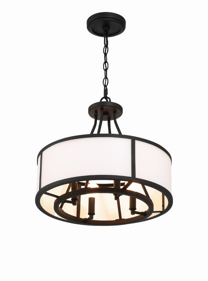 Crystorama Bryant 4 Light Black Forged Chandelier BRY-8004-BF