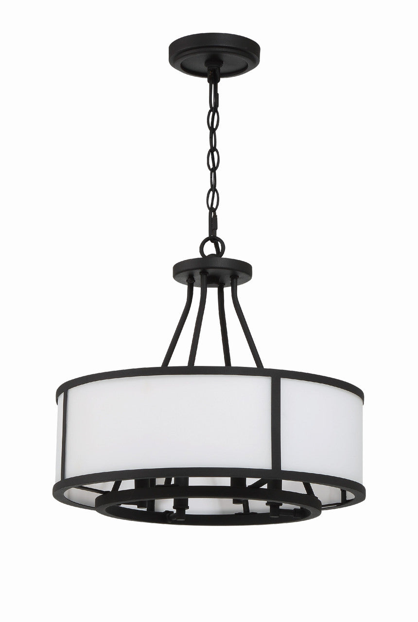 Crystorama Bryant 4 Light Black Forged Chandelier BRY-8004-BF