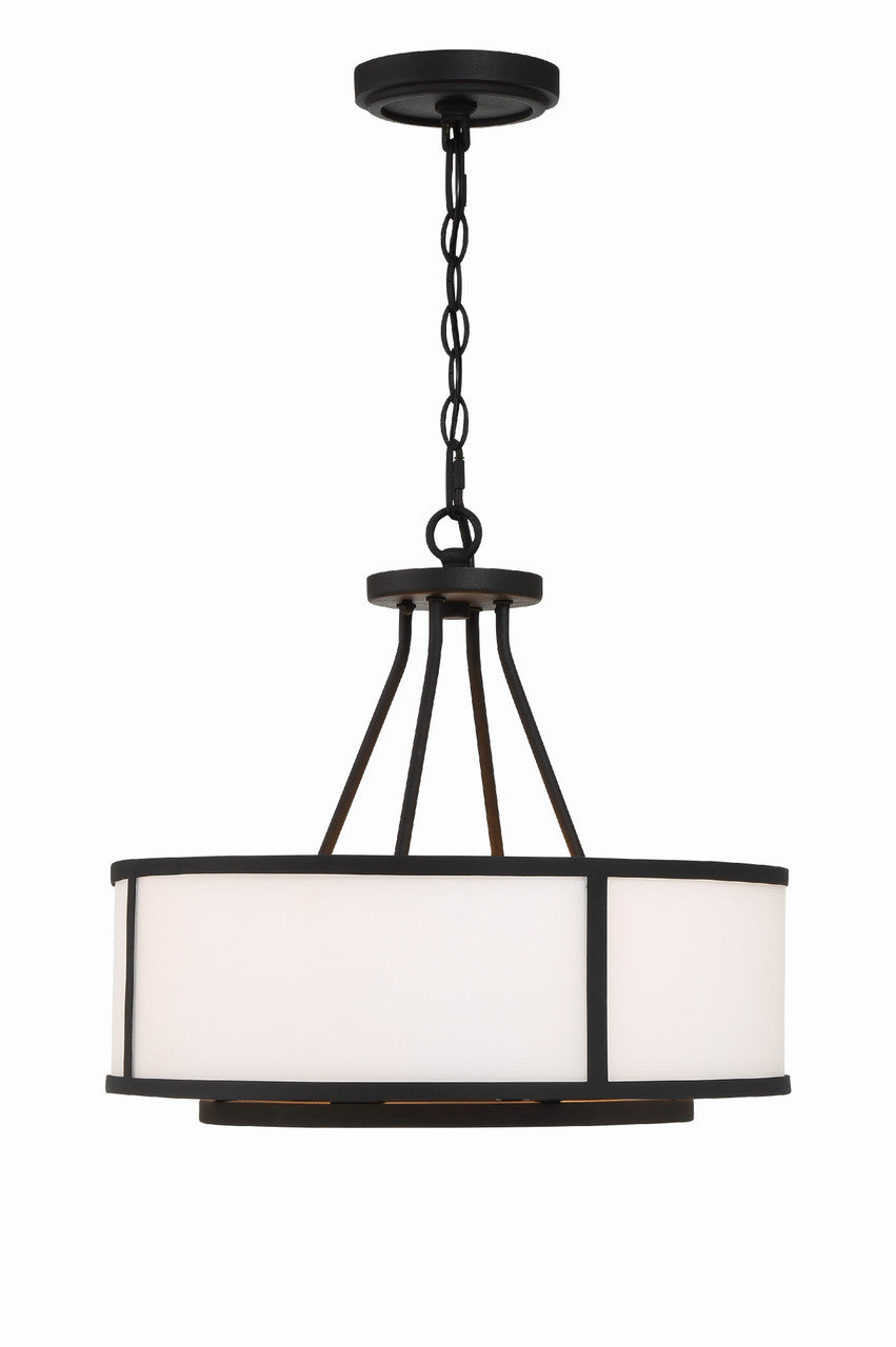 Crystorama Bryant 4 Light Black Forged Chandelier BRY-8004-BF