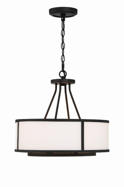 Crystorama Bryant 4 Light Black Forged Chandelier BRY-8004-BF