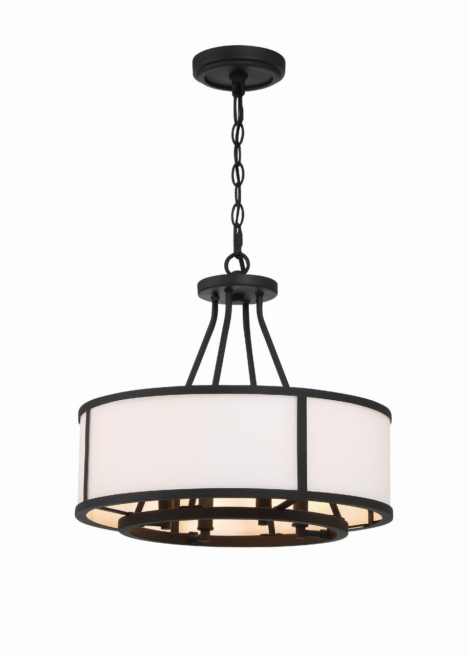 Crystorama Bryant 4 Light Black Forged Chandelier BRY-8004-BF