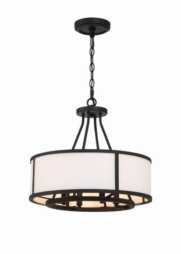 Crystorama Bryant 4 Light Black Forged Chandelier BRY-8004-BF