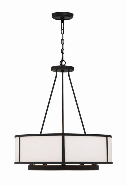 Crystorama Bryant 6 Light Black Forged Chandelier BRY-8006-BF