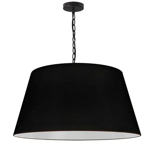 Dainolite 1 Light Brynn Large Pendant, Black Shade, Black BRY-L-BK-797