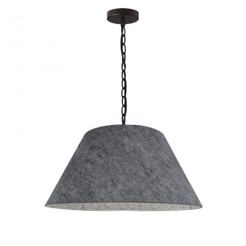 Dainolite 1 Light Meduim Brynn Black Pendant w/ Grey Felt BRY-M-BK-500