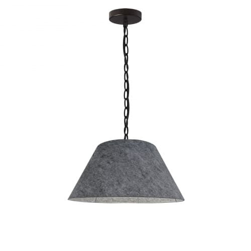 Dainolite 1 Light Small Brynn Black Pendant w/ Grey Felt BRY-S-BK-500