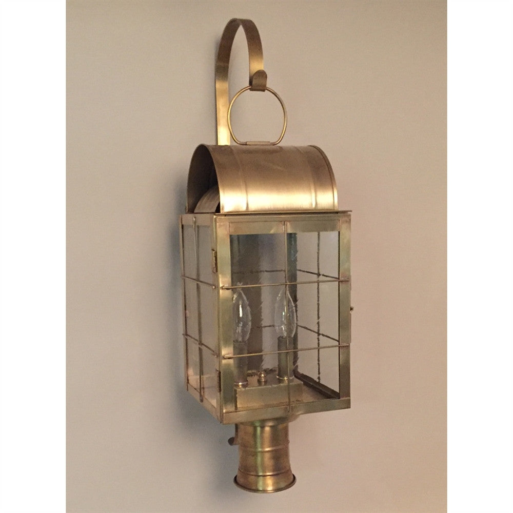 Brass Traditions 100 Series Harwichport 3 Light Wall Lantern with Down Light and Bracket 120-P-2