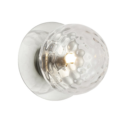 Dainolite 1 Light Incandescent Wall Sconce, Polished Chrome with Clear Glass BUR-51W-PC-CL