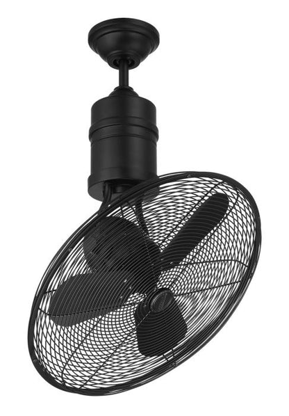 Craftmade Ceiling Fan 18" Bellows III Indoor/Outdoor (Damp) in Flat Black w/ Flat Black Blades BW321FB3