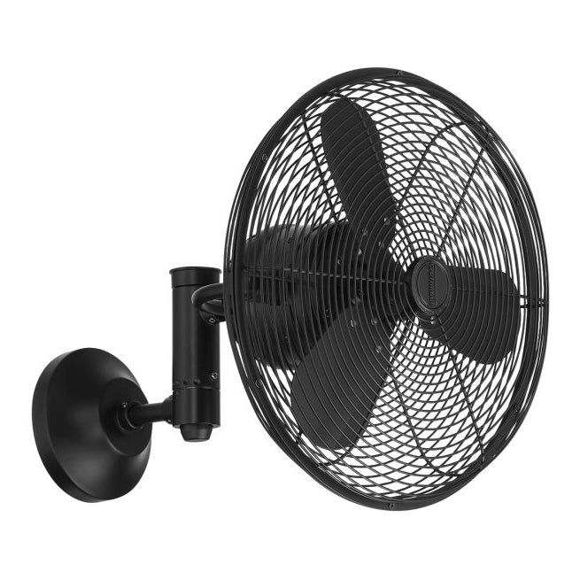 Craftmade Ceiling Fan 14" Bellows IV Indoor/Outdoor (Damp) in Flat Black w/ Flat Black Blades BW414FB3