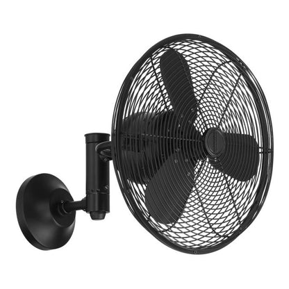 Craftmade Ceiling Fan 14" Bellows IV Indoor/Outdoor (Damp) in Flat Black w/ Flat Black Blades BW414FB3