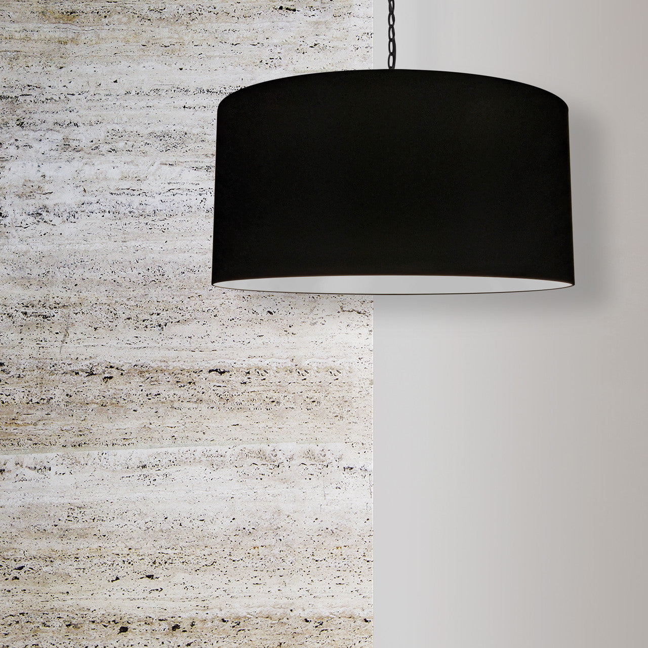 Dainolite 1 Light X-Large Braxton Black Pendant w/ Black Shade BXN-XL-BK-797