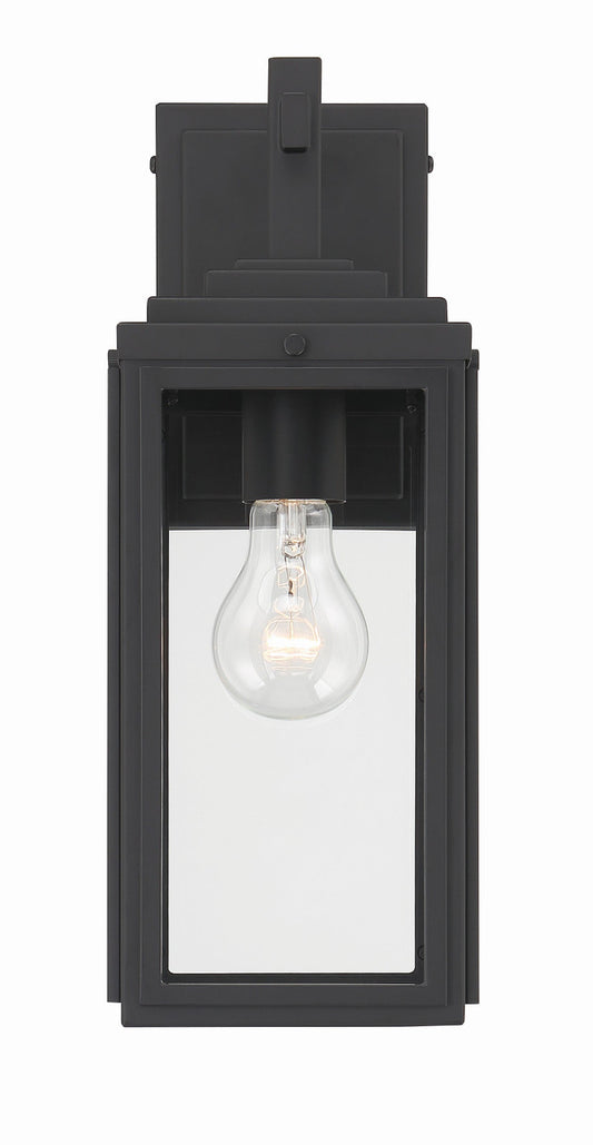 Crystorama Byron 1 Light Matte Black Outdoor Wall Mount BYR-80101-MK