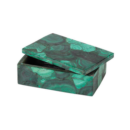 Global Views Malachite Stone Box Small 9.92375