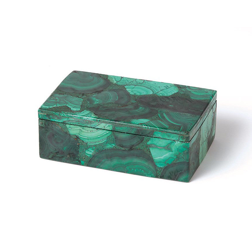 Global Views Malachite Stone Box Small 9.92375