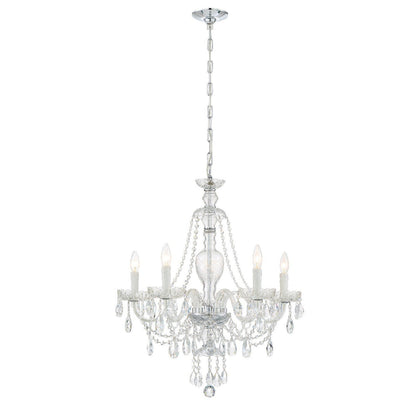 Crystorama Candace 5 Light Polished Chrome Chandelier CAN-A1305-CH-CL-MWP