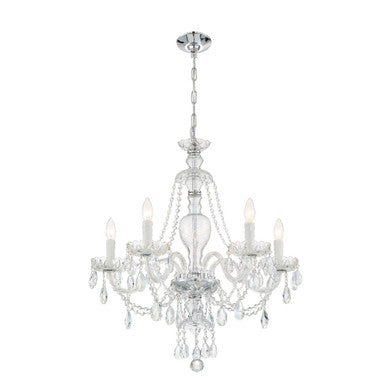 Crystorama Candace 5 Light Spectra Crystal Polished Chrome Chandelier CAN-A1305-CH-CL-SAQ