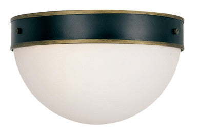 Crystorama Brian Patrick Flynn for Crystorama Capsule 2 Light Matte Black + Textured Gold Outdoor Ceiling Mount CAP-8503-MK-TG