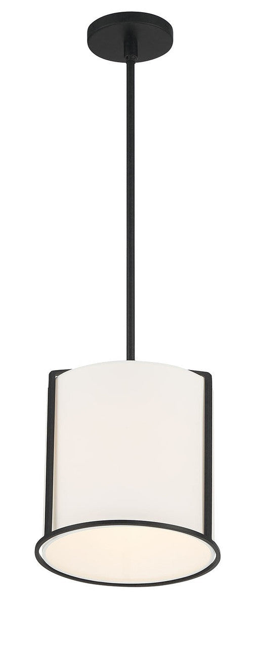 Crystorama Carlyn 1 Light Black Pendant CAR-9201-BK