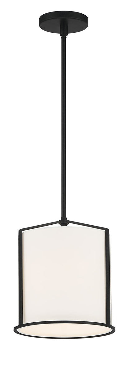 Crystorama Carlyn 1 Light Black Pendant CAR-9201-BK