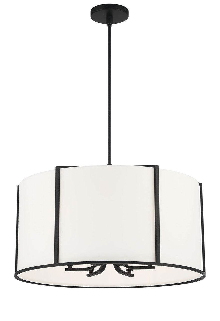 Crystorama Carlyn 6 Light Black Pendant CAR-9206-BK