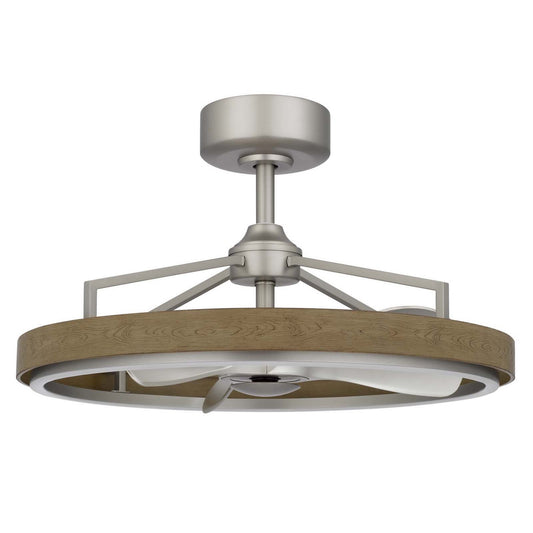 CAL Lighting Arroyo ultra quiet ceiling fan with LED light with updraft and downdraft direction with Remote Control 6 speed E Brushed Steel CF-1002