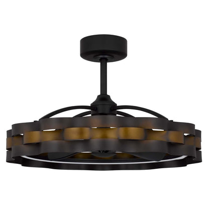 CAL Lighting Arroyo ultra quiet ceiling fan with LED light with updraft and downdraft direction with Remote Control 6 speed E Dark Bronze CF-1004