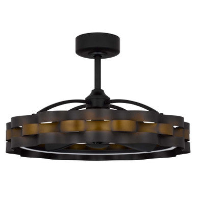 CAL Lighting Arroyo ultra quiet ceiling fan with LED light with updraft and downdraft direction with Remote Control 6 speed E Dark Bronze CF-1004