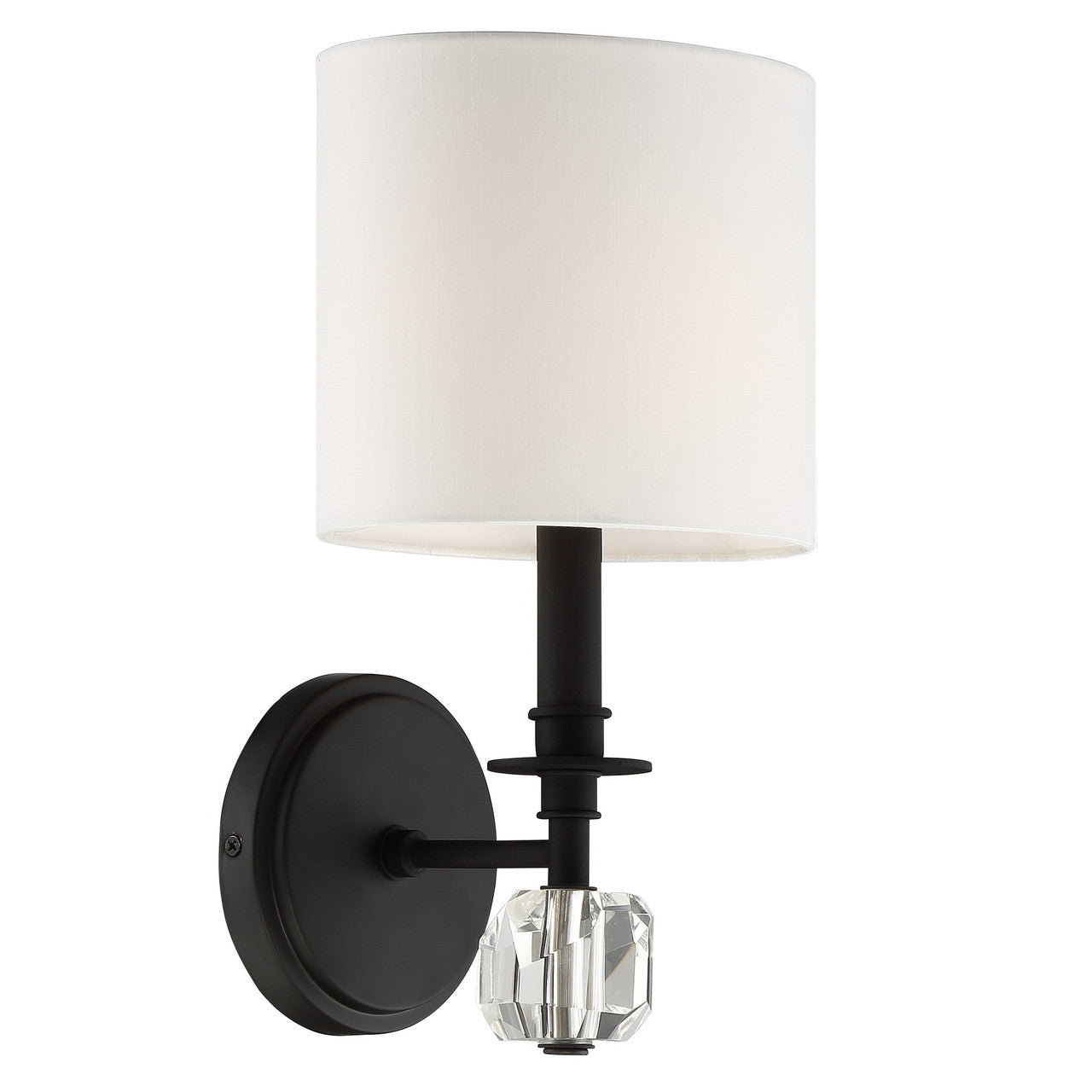 Crystorama Chimes 1 Light Black Forged Wall Mount CHI-211-BF