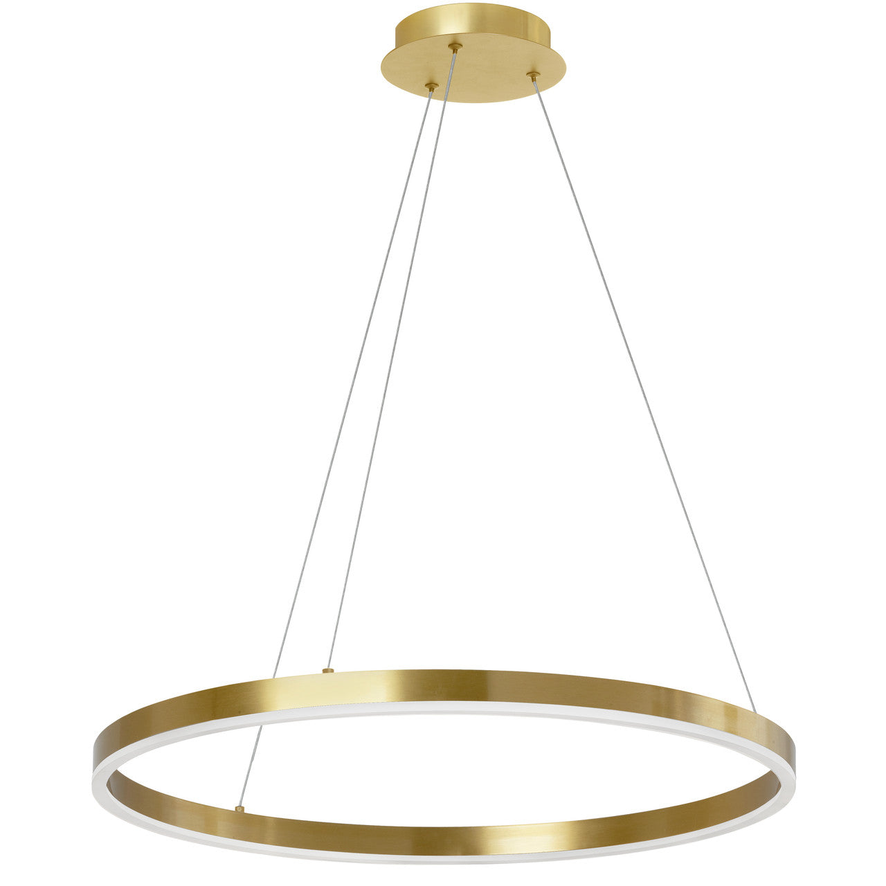 Dainolite 34W Chandelier, Aged Brass with White Acrylic Diffuser CIR-2434C-AGB