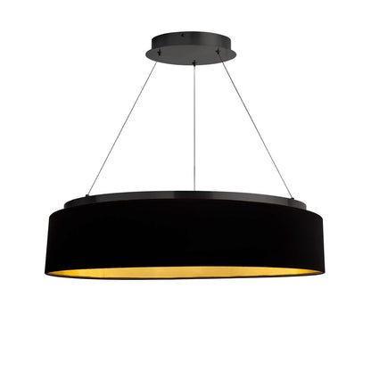 Dainolite 34W Chandelier, Matte Black w/ Black Shade CIR-2634C-MB-698