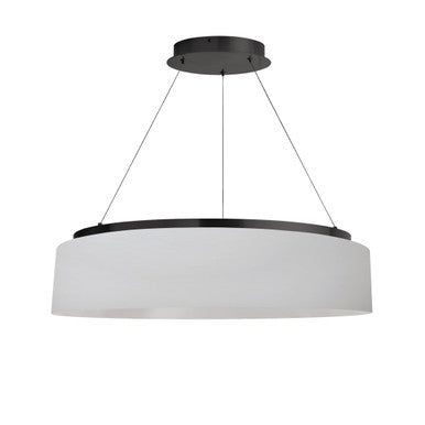 Dainolite 34W Chandelier, Matte Black w/ White Shade CIR-2634C-MB-790