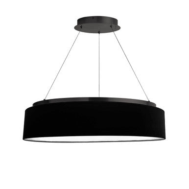 Dainolite 34W Chandelier, Matte Black w/ Black Shade CIR-2634C-MB-797