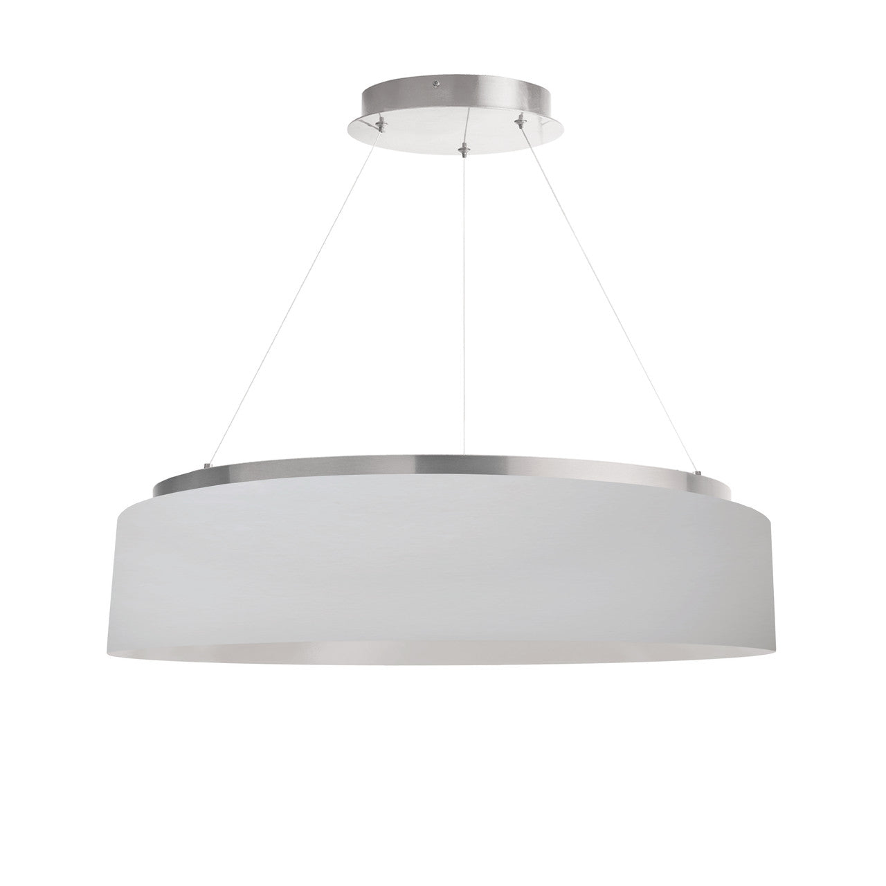 Dainolite 34W Chandelier, Silver w/ White Shade CIR-2634C-SV-790