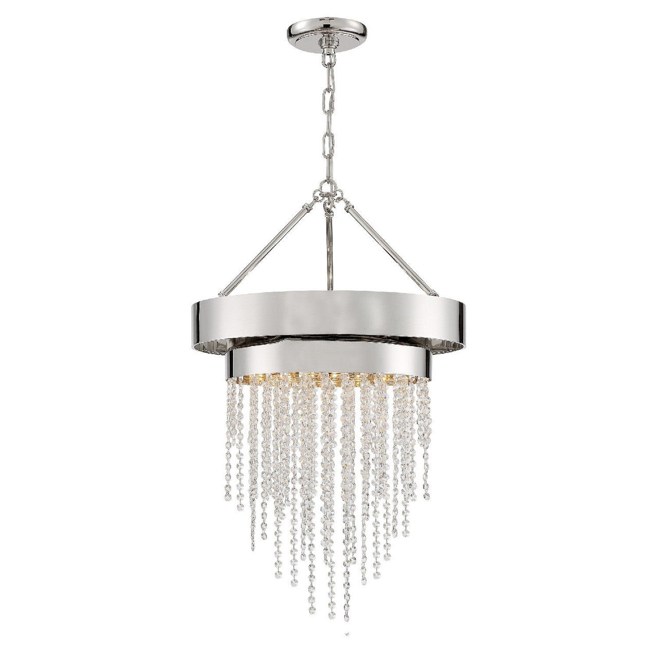 Crystorama Clarksen 5 Light Polished Nickel Chandelier CLA-A3205-PN-CL-MWP